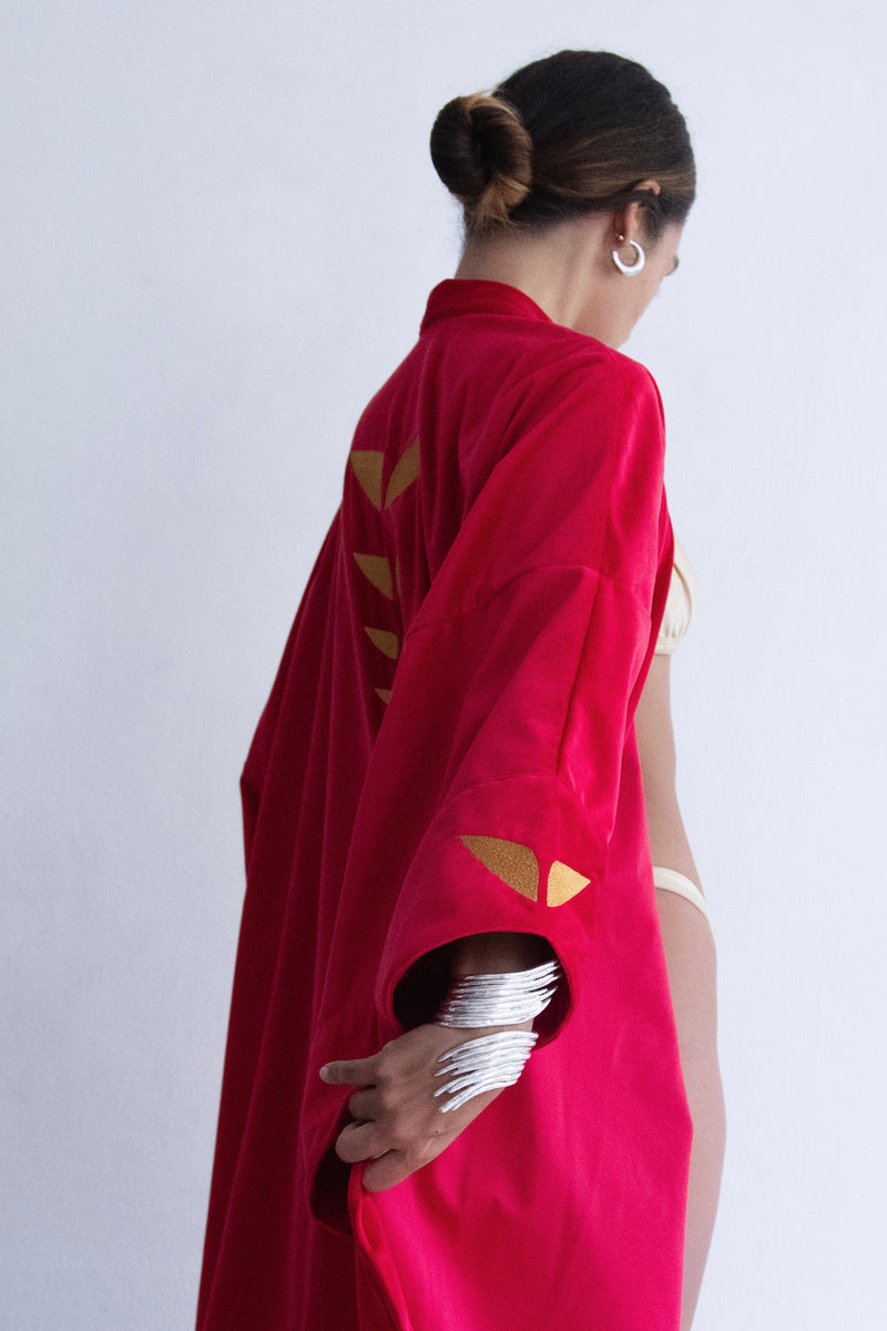 VYRA red unisex KIMONO