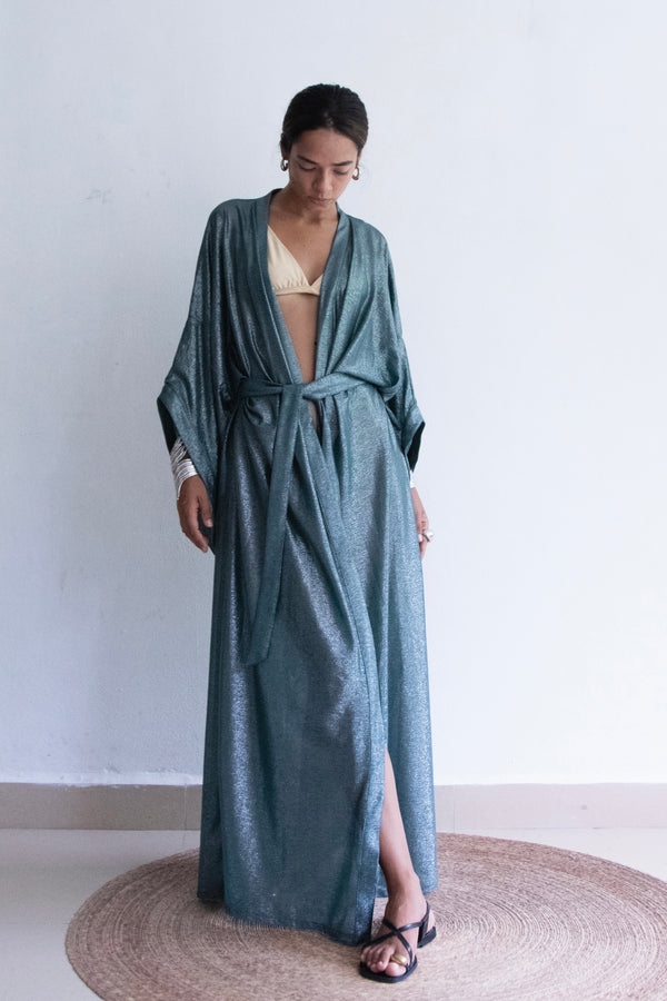 INA bottle green unisex KIMONO